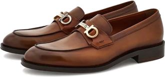Ferragamo Mens Benedict Gancini Loafer In Tan