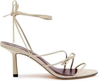 Studio Amelia Solstice Wrapped 70 Leather Sandals - White - 36 (IT36 / UK3)