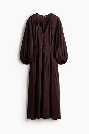 H&M Oversized Tunic Dress in Dark Brown at Nordstrom, Size Xx-Large