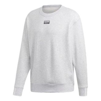 adidas originals Logo Round Neck Pullover Gray ED7229