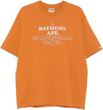 A Bathing Ape Ape Head Relaxed Fit Tee - Heren - T-shirts - Bruin - M - Tops