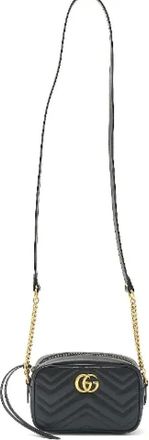 Gucci Pre-owned Cross Body Bags, female, Black, Size: ONE SIZE Pre-owned Leather gucci-bags