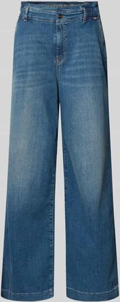 Marc Cain Wide Fit Jeans mit franz&ouml;sischen Eingrfftaschen in Marine Melange, Gr&ouml;&szlig;e 34