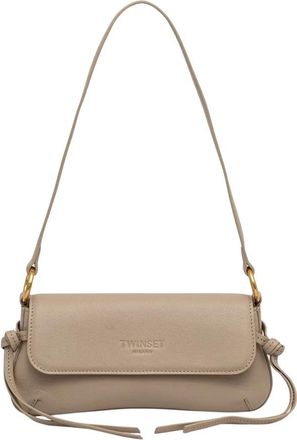 Twinset Torebka Bowling - Dames - Schoudertassen - Beige - ONE Size - Leer - Tassen