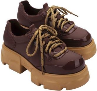 Melissa Camp Platform Sneaker in Yellow/Brown at Nordstrom, Size 10