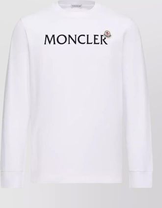 Moncler crew neck long sleeve silk nylon t shirt