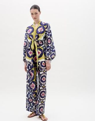 Silvia Tcherassi Emine Pant in Yellow Mosaic at Nordstrom, Size X-Small