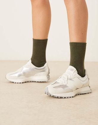 New Balance 327 - Sneakers bianche e argento