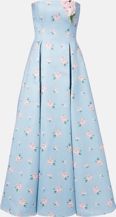 LEO LIN Nora floral bustier gown