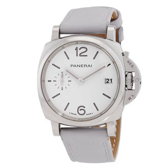 Officine Panerai Luminor Due Prada Re-Nylon Automatic White Dial Watch PAM01426