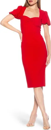 Alexia Admor Micaela Sweetheart Neck Sheath Dress in Red at Nordstrom Rack, Size X-Small