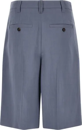 Brunello Cucinelli Womens Blue Viscose Bermuda Shorts