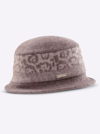 Casual Looks Ballonm&uuml;tze CASUAL LOOKS, Damen, beige (beige, gemustert), Wolle, M&uuml;tzen Ballonm&uuml;tze