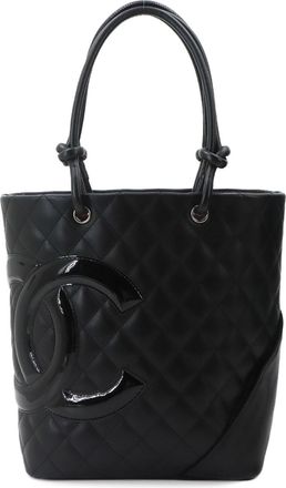 Chanel Black Cambon Ligne Handbag Tote Bag (Pre-Owned)