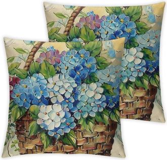 OEM Juego De Cojines Decorativos Con Decoraci&oacute;n Floral (2 Piezas), Nuestra Vida, Disfruta De Las Peque&ntilde;as Alegr&iacute;as De La Vida, Cojines Blancos Para Sof&aacute;