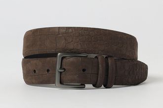 Orciani Cintura Orciani in nabuk stampa cocco