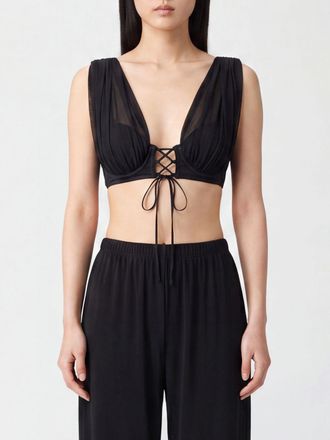 Giuseppe Di Morabito Pure Silk Deep V-Neck Bralette Top