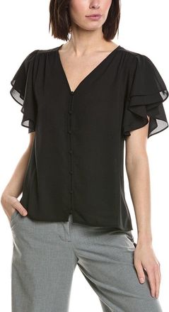 CeCe by Cynthia Steffe Cece Double Flutter Shirred Shoulder Blouse