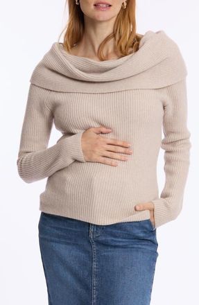 Cache Coeur Kim maternity and nursing top in Beige at Nordstrom, Size X-Large