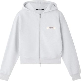 Jacquemus Trui met capuchon en rits - Grijs