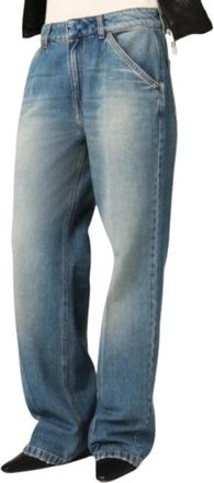BA&SH Licht Gebruikte Jeans Straight Fit - Dames - Loose Fit Jeans - Blauw - S - Katoen - Jeans
