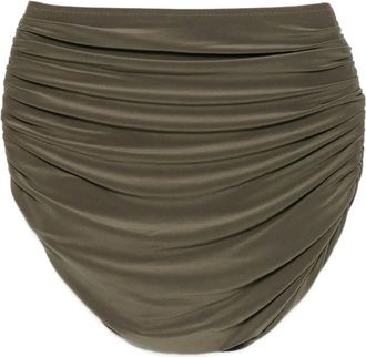 Norma Kamali Slip bikini Bill a vita alta - Verde