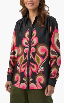 Trina Turk Cassavetes Top In Border Multi