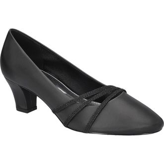 Easy Street Cristiny Pump in Black Satin at Nordstrom, Size 10