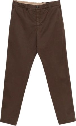 White Sand Pantaloni in cotone con bottoni - Marrone