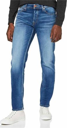 Jack & Jones Heren, Jeans, Blauw, Maat: W32 L32 Katoen