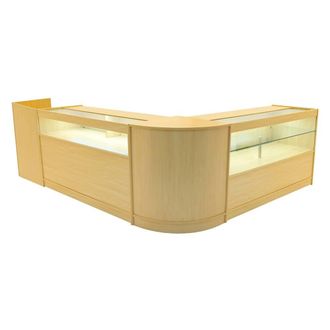MonsterShop Gravity LED Shop Counter Set B1500, C1500, TB60 & CM60 - Maple in Beige