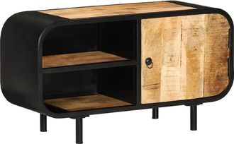 vidaXL Mueble Para Tv De Madera Maciza De Mango Rugosa 90x30x48 Cm Vidaxl