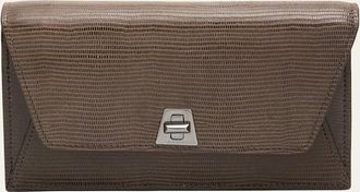 Akris Anouk Lizard-Print Clutch Bag w/ Chain