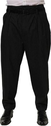 Dolce & Gabbana Kostuumbroek - Heren - Sweatpants - Zwart - 2XL - Katoen - Broeken