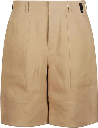 Fendi Light Brown Paper Bermuda Shorts