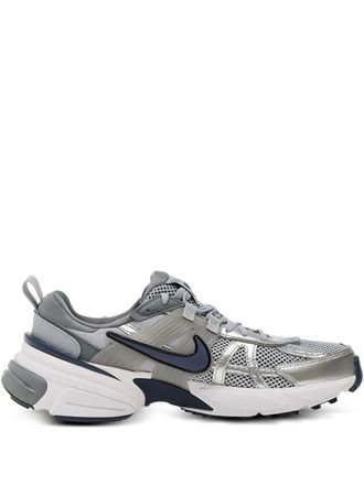 Nike V2K Run metallic mesh low-top sneakers - Grey