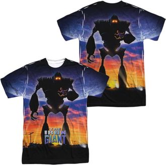 Gildan Iron Giant Giant Poster (Front/Back Print) Short Sleeve Adult 100% Poly Crew Tee / T-Shirt