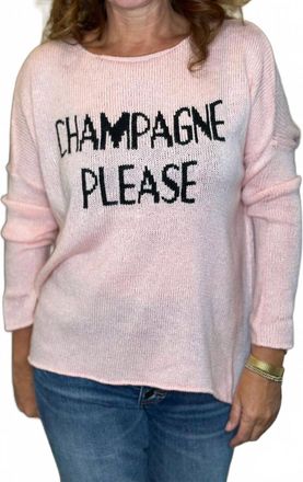 Wooden Ships Womens Champagne Please Crew Sweater In Conch