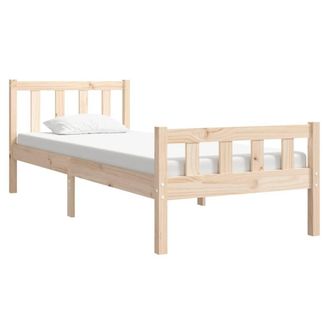 Berkfield Home Beautiful Bed Frame Solid Wood 90x190 cm Single in Light Brown