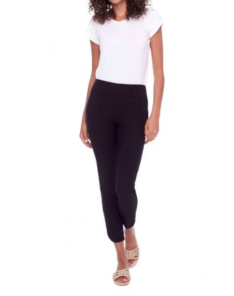 UP Techno Core Petal-Slit Ankle Pants In Black