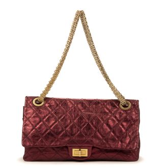 Chanel Pre-owned Womens Large 2.55 Reissue Shoulder Bag - Burgundy - One Size