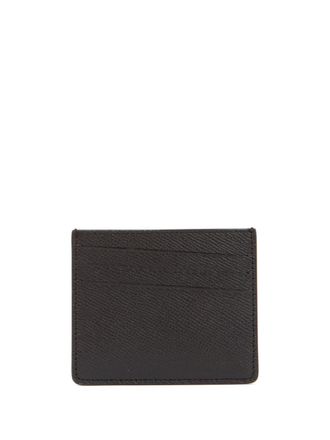 Maison Margiela four-stitch leather card holder - men - Calf Leather/Viscose/Calf Leather - One Size - Black
