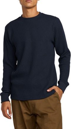 Rvca Day Shift Thermal Long Sleeve T-Shirt in Moody Blue at Nordstrom, Size Xx-Large