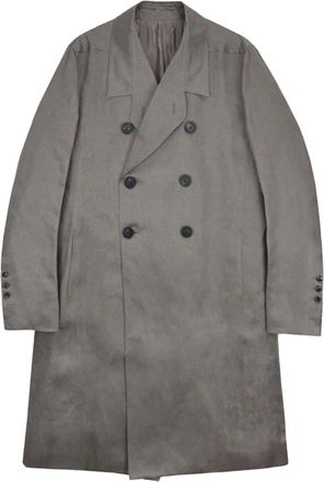 Rick Owens double-breasted coat - men - Fabric - 52 - Grey