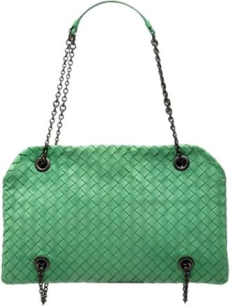 Bottega Veneta Pre-owned Shoulder Bags, female, Green, Size: ONE SIZE Pre-owned The Duo Shoulder Bag