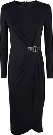 Ralph Lauren Sablise Long Sleeve Day Dress - Dames - Casual kleedjes - Zwart - XL - Kleedjes