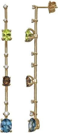 Mattia Cielo Orecchini Rugiada in oro giallo 18 carati con pietre