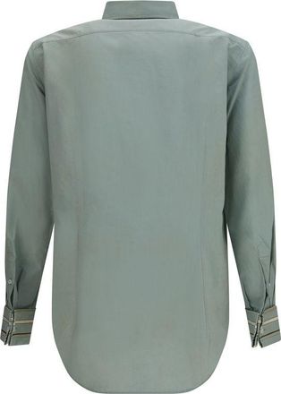 Prada Bicolor Cotton Dress Shirt - Gray