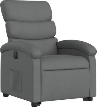 vidaXL Vidaxl - Sill&oacute;n El&eacute;ctrico Reclinable Elevable De Tela Gris Oscuro