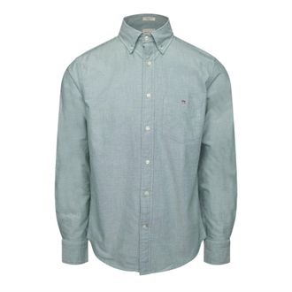 GANT Heren Oxford Normaal Overhemd (Bosgroen)